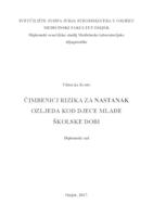 prikaz prve stranice dokumenta Čimbenici rizika za nastanak ozljeda kod djece mlađe školske dobi