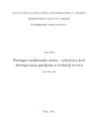 prikaz prve stranice dokumenta Postupci medicinske sestre / tehničara kod zbrinjavanja pacijenta u izolaciji izvora