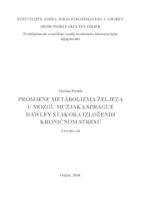 prikaz prve stranice dokumenta Promjene metabolizma željeza u mozgu mužjaka Sprague Dawley štakora izloženih kroničnom stresu