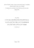 prikaz prve stranice dokumenta Učinak grožđanih polifenola na stanični ciklus tumorskih staničnih linija in vitro