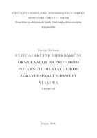 prikaz prve stranice dokumenta Utjecaj akutne hiperbarične oksigenacije na protokom potaknutu dilataciju kod zdravih Sprague-Dawley štakora