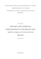 prikaz prve stranice dokumenta Molekularna podloga osjetljivosti na visceralnu bol miševa s isključenim genom B4Galnt1