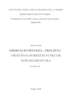 prikaz prve stranice dokumenta Mikroalbuminurija - procjena oštećenja bubrežne funkcije kod dijabetičara