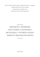 prikaz prve stranice dokumenta Promjene u ekspresiji inzulinskog i leptinskog receptora u centrima sitosti tijekom cirkadianog ritma