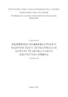 prikaz prve stranice dokumenta Ekspresija markera upale u masnom tkivu mužjaka Sprague Dawley štakora nakon kroničnog stresa