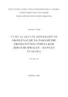prikaz prve stranice dokumenta Utjecaj akutne hiperbarične oksigenacije na parametre oksidativnog stresa kod zdravih Sprague-Dawley štakora