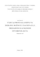 prikaz prve stranice dokumenta Utjecaj prostaglandina na debljinu rožnice u pacijenata s primarnim glaukomom otvorenog kuta