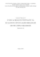 prikaz prve stranice dokumenta Utjecaj bolesti štitnjače na kvalitetu života kod oboljelih od multiple skleroze