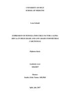 prikaz prve stranice dokumenta Expression of hypoxia-inducible factor-1 alpha (HIF-1α) in high grade and low grade endometrial carcinomas