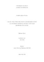 prikaz prve stranice dokumenta Colles’ fracture treatment and rehabilitation at University Hospital of Split : one-year retrospective study