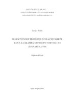 prikaz prve stranice dokumenta Selektivnost pridnene povlačne mreže koće za škampa Nephrops norvegicus (Linnaeus, 1758)