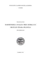 prikaz prve stranice dokumenta Harmonijska analiza triju korala za orgulje Cesara Francka