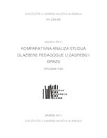 prikaz prve stranice dokumenta Komparativna analiza studija glazbene pedagogije u Zagrebu i Grazu