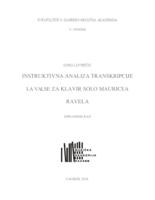 prikaz prve stranice dokumenta Instruktivna analiza transkripcije La valse za klavir solo Mauricea Ravela