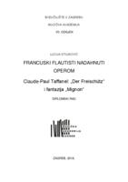 prikaz prve stranice dokumenta Francuski flautisti nadahnuti operom Claude-Paul Taffanel: Fantazija "Der Freischutz" i fantazija "Mignon"