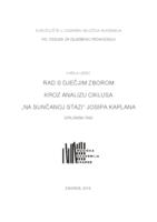 prikaz prve stranice dokumenta Rad s dječjim zborom kroz analizu ciklusa "Na sunčanoj stazi" Josipa Kaplana