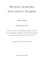 prikaz prve stranice dokumenta Utjecaj Vivaldijeva skladateljskog umijeća na Bachov način "glazbenog mišljenja" na primjerima orguljskih koncerata (BWV 593, 594, 596)