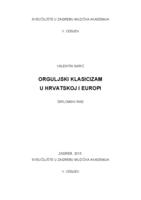 prikaz prve stranice dokumenta Orguljski klasicizam u Hrvatskoj i Europi