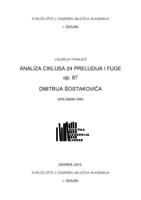 prikaz prve stranice dokumenta Analiza ciklusa 24 preludija i fuga op. 87 Dmitrija Šostakoviča