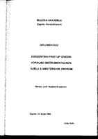 prikaz prve stranice dokumenta Dirigentski pristup izvedbi vokalno instrumentalnog djela s amaterskim zborom