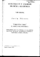 prikaz prve stranice dokumenta "Crkvena lira" d. Fortunata Pintarića