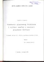 prikaz prve stranice dokumenta Vrednote glazbenog folklora i njihov značaj u nastavi glazbene kulture