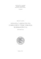 prikaz prve stranice dokumenta Analiza Varijacija na Corellijevu temu Sergeja Rahmanjinova