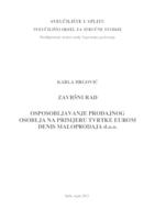 prikaz prve stranice dokumenta OSPOSOBLJAVANJE PRODAJNOG OSOBLJA NA PRIMJERU TVRTKE EUROM DENIS MALOPRODAJA D.O.O.