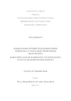 prikaz prve stranice dokumenta Radijacijsko opterećenje radioloških tehnologa u nuklearno medicinskoj dijagnostici