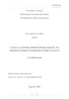 prikaz prve stranice dokumenta Utjecaj visoko-proteinske dijete na oksidacijski/antioksidacijski status