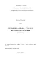 prikaz prve stranice dokumenta Ekstrakcija lignana i fenolnih kiselina iz pogače lana