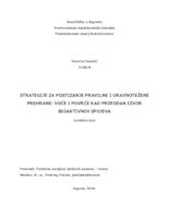 prikaz prve stranice dokumenta Strategije za postizanje pravilne i uravnotežene prehrane: voće i povrće kao prirodan izvor bioaktivnih spojeva