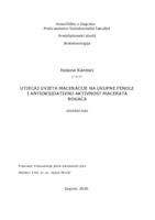 prikaz prve stranice dokumenta Utjecaj uvjeta maceracije na ukupne fenole i antioksidativnu aktivnost macerata rogača