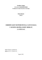 prikaz prve stranice dokumenta  Određivanje ukupnih fenola i antocijana u komini grožđa sorte Merlot