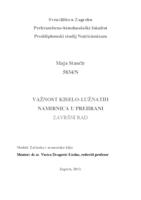 prikaz prve stranice dokumenta Važnost kiselo-lužnatih namirnica u prehrani