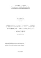 prikaz prve stranice dokumenta Antioksidacijska svojstva crnih vina Singač i Postup pelješkog vinogorja