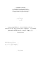 prikaz prve stranice dokumenta Primjena metode odzivnih površina u optimizaciji procesnih parametara enzimske hidrolize lignocelulozne sirovine