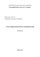 prikaz prve stranice dokumenta ULOGA MEDONOSNE PČELE U HORTIKULTURI