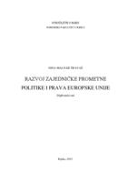 prikaz prve stranice dokumenta Razvoj zajedničke prometne politike i prava Europske unije