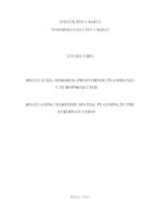 prikaz prve stranice dokumenta Regulacija morskog prostornog planiranja u Europskoj uniji