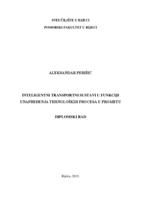 prikaz prve stranice dokumenta Inteligentni transportni sustavi u funkciji unapređenja tehnoloških procesa u prometu