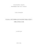 prikaz prve stranice dokumenta Uloga neverbalne komunikacije u organizaciji