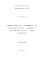 prikaz prve stranice dokumenta Odabir strategija za gospodarenje otpadom u odnosu na korištenu metodu uklanjanja uljnog onečišćenja