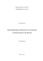 prikaz prve stranice dokumenta Neposredna operacija potrage i spašavanja na moru