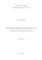 prikaz prve stranice dokumenta Komunikacijska tehnologija kao osnovica društva znanja