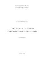 prikaz prve stranice dokumenta Ugađanje floka u funkciji postizanja najboljeg rezultata