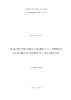 prikaz prve stranice dokumenta Razvoj i primjena sredstava i opreme za gašenje požara na trajektima