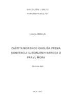 prikaz prve stranice dokumenta Zaštita morskog okoliša prema konvenciji Ujedinjenih naroda o pravu mora