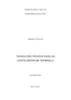 prikaz prve stranice dokumenta Tehnološki procesi rada na kontejnerskom terminalu