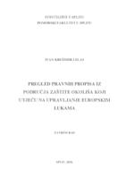 prikaz prve stranice dokumenta Pregled pravnih propisa iz područja zaštite okoliša koji utječu na upravljanje europskim lukama